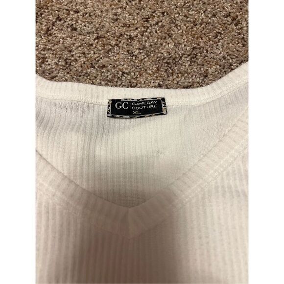 Gameday Couture Gamecocks ribbed white Top XLarge - Picture 2 of 6